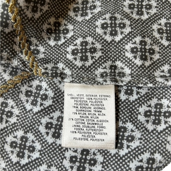 Anthropologie Floreat Gold Stream Sequin Trim Mesh Swing Blouse Size Small - Picture 16 of 16